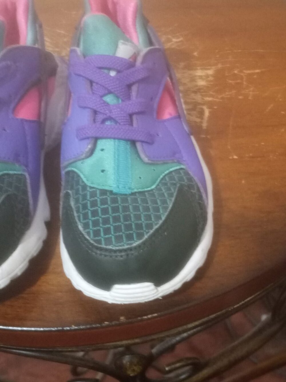 Nike Toddler Huarache Run Ultra Green/Purple Running Sneakers SZ 10C BQ7098-300 - Picture 8 of 13